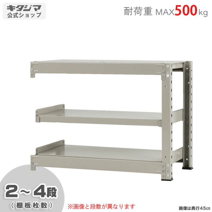 楽天市場】【個人宅も送料無料】 中量ラック500kg 連結 幅90×奥行45×高 