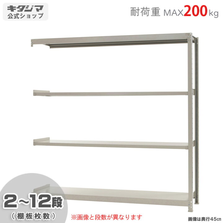 楽天市場】【個人宅も送料無料】 軽中量ラック200kg 連結 幅180×奥行45 