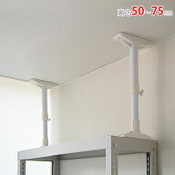 【個人宅も送料無料】 突ぱり耐震ポール REQ-50L 高さ50〜75cm ホワイト 【突っ張り棒楽天最安値に挑戦！…