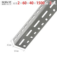 カラーアングル オプション 付属品 パーツ グレーアングル60型 2×40×60×1500mm 2本セット グレー 棚補…