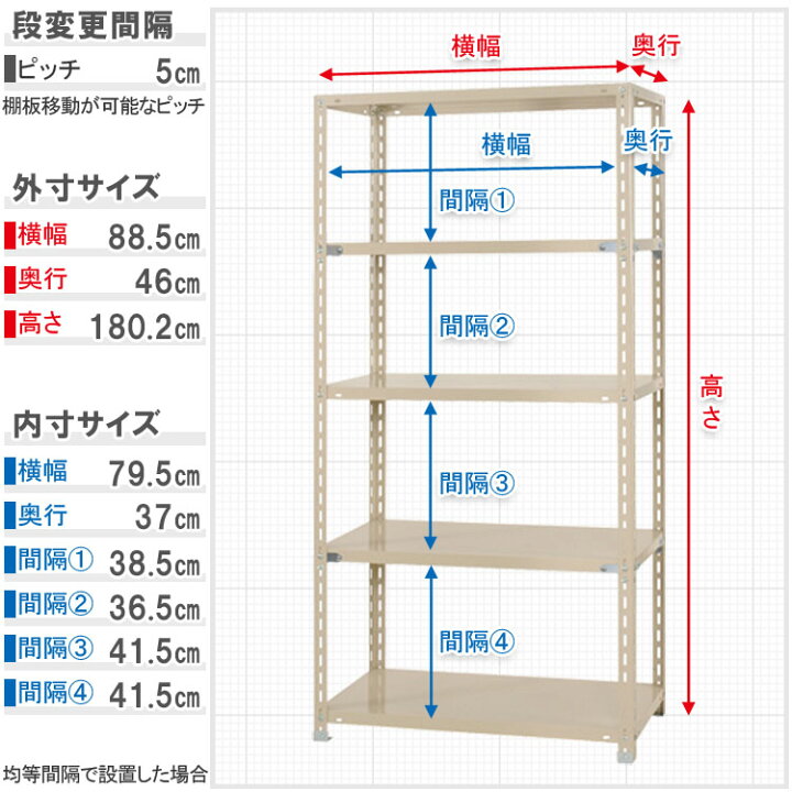 楽天市場】【個人宅も送料無料】 力量-1-18 幅87.5×奥行45×高さ180cm 5 