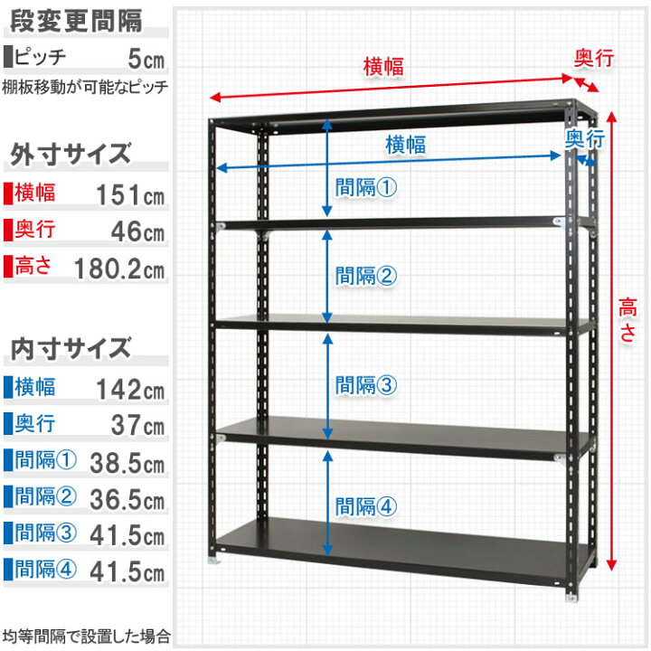 楽天市場】【個人宅も送料無料】 NC-1500-18 幅150×奥行45×高さ180cm 5 