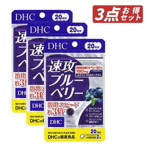 【クーポン利用で最大150円OFF】【即納】【国内正規品・セット販売・メール便発送・送料無料】まとめ買い DHC 速攻ブルーベリー 20日分(40粒入*3袋セット) 健康食品 ルテイン クロセチン 目の