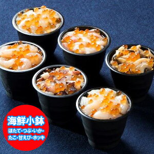 海鮮丼 北海道 海鮮丼の具 ほたて / つぶ / いか / たこ / 甘えび / ホッキ 北の海鮮小鉢 6食 海鮮丼セット 鮭節昆布醤油 魚介類 水産加工品 セット 詰め合わせ かいせんどん