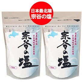 宗谷の塩 送料無料 そうやの塩 1袋(100g) ×2袋 宗谷の塩 調味料 塩 ソルト 海水 天然 海塩 ミネラル 1000円ぽっきり