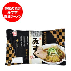 帯広 生ラーメン 送料無料 帯広ラーメン 帯広 麺家 みすず 生ラーメン しょうゆ / 醤油 / 正油 1袋(2人前) ラーメン スープ 付 生麺