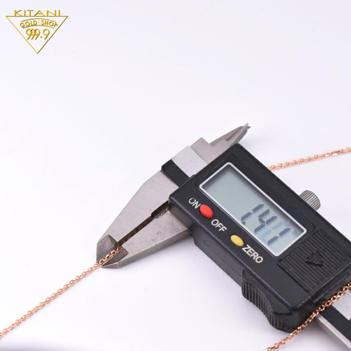 楽天市場】K18ピンクゴールド 小豆 スライドチェーン 幅1.4mm/最長50cm 