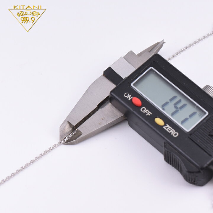 楽天市場】K18ホワイトゴールド 小豆 スライドチェーン 幅1.4mm/最長 