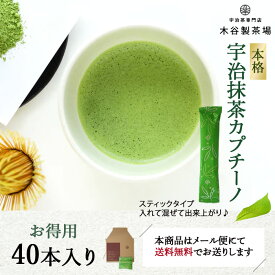 【お得用！大容量40本入！】抹茶カプチーノ（40本）抹茶ラテ 抹茶 粉末 抹茶オレ 抹茶オーレ 宇治抹茶 ギフト 抹茶ドリンク アイス抹茶ラテ アイス抹茶オレ アイス抹茶カプチーノ 抹茶カフェラテ 抹茶パウダー グリーンティー パウダー 泡立つ抹茶オーレ お抹茶 抹茶粉末