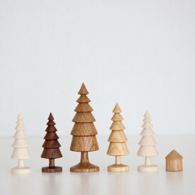 木と家の置物セット　　ミニツリー