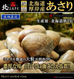 北海道 厚岸産 あさり 中サイズ 1kg 80粒前後 産地直送 アサリ 貝 国産 生 浅利 かい カイ 魚介 だし 味噌汁 酒蒸し クラムチャウダー 冷凍保存 父の日 お中元