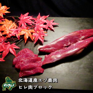 【北海道産】えぞ鹿肉/エゾシカ肉/シカ肉/ジビエ ヒレ肉/フィレ肉 ブロック(約400〜600g) 生肉