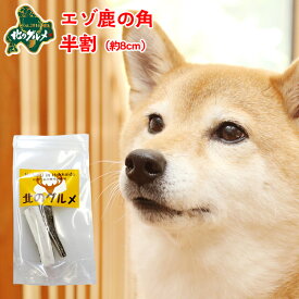 鹿 角 犬 北海道産 エゾ鹿 の 角ガム デンタルケア 半割8cm×2本入 高たんぱく質＆低脂肪・低カロリー えぞ鹿肉 エゾシカ肉 シカ肉 ジビエ ドックフード 犬用おやつ 犬のおやつ 犬のオヤツ いぬのおやつ 高齢犬 国産 【ペット用品】【ss】