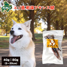 犬 おやつ 国産 北海道産 エゾ鹿 の アキレス腱 40g/80g 5〜20cm前後 デンタルケア 高たんぱく質＆低脂肪 低カロリー えぞ鹿肉 エゾシカ肉 シカ肉 ジビエ ドックフード 犬用おやつ 犬のおやつ 犬のオヤツ いぬのおやつ 高齢犬 国産【ペット用品】