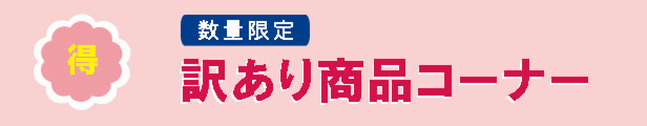 訳あり商品コーナー