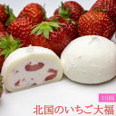 北国のいちご大福 【10個入】 生クリーム大福 苺大福 クリーム 高級 大福 スイーツ 餅 冷凍 生クリーム いちご お菓子 プレゼント ギフト 個包装 内祝い 大福餅 苺スイーツ 和スイーツ 柔らかい お取り寄せ クリスマス お歳暮 父の日