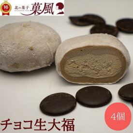 チョコ生大福 【4個入】 母の日ギフト 和菓子 大福 ギフト クリーム セット チョコレート 柔らかい スイーツ プレゼント 生クリーム大福 クリーム大福 贈り物 チョコ大福 お取り寄せスイーツ 個包装 和スイーツ お菓子 生菓子