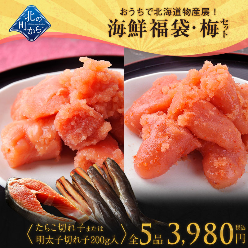 北海道知床の海鮮福袋 梅セット 全5品3,980円！