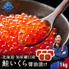 北海道 知床・羅臼産 鮭いくら 醤油漬け 1kg(200g×5) 【鮭卵 いくら イクラ ギフト プレゼント 冷凍 海鮮丼 いくら丼 手巻き寿司 手造り お取り寄せ 北海道産 国産 小分け グルメ 送料無料】