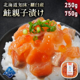 北海道 知床・羅臼産 鮭親子漬け 250g~750g 旬の秋鮭と鮭卵を特製タレに漬け込みました！ いくら イクラ サーモン ルイベ 鮭ルイベ 鮭ルイベ漬け 冷凍 おつまみ ご飯のお供 惣菜 海鮮丼 手巻き寿司 お取り寄せ グルメ ギフト プレゼント