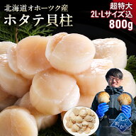 北海道 オホーツク産 ホタテ 800g 超特大2L・Lサイズ込 目安16粒前後 ホタテ玉冷凍 大粒込み 新鮮なホタ…