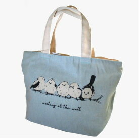 ＜送料込＞北海道限定シマエナガ バック(水色) 同梱可です北海道 お土産 ことり 小鳥 雑貨 グッズ エナガ 野鳥 雪の妖精 お取り寄せ