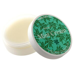 北見ハッカ通商 ミントクリーム 《馬油保湿クリーム》北海道 北見 お土産 馬油 アロマ ミント ボディクリーム ハンドクリーム 乾燥肌 バーユ 手荒れ お取り寄せ