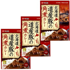 ＜送料込＞ベル食品北海道 道産豚の角煮カレー 200g×3箱 同梱可ですdk-2 dk-3）