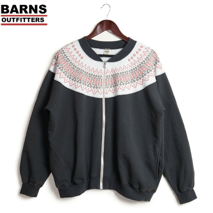 楽天市場】BARNS バーンズ 雪柄 ジップ カーディガン BR-23373 : 着太郎