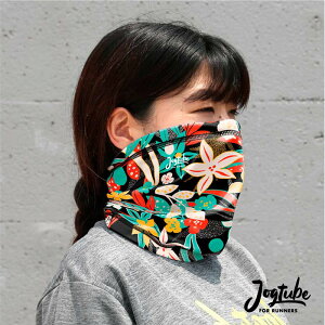 スポーツ マスク ネックゲイター【flower:フラワー】ランニング ずり落ちない 防寒 防風 Jogtubeジョグチューブ ランニングマスク バフ Buff マラソン ジョギング・自転車・登山 ネックカバー