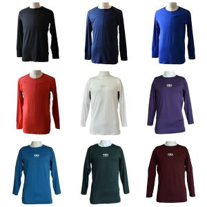 【ネーム刺繍無料】●アクティブーム ジャパン(ActiveM JAPAN) 一般用アンダーシャツ ローネック 無地長袖【送料無料/大人/クルーネック/丸首】