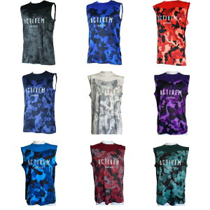 【ネーム刺繍無料】●アクティブーム ジャパン(ActiveM JAPAN) 一般用アンダーシャツ ローネック ノースリーブ【送料無料/大人/クルーネック/丸首】