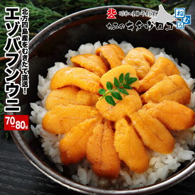 ★エントリーでポイント10倍 ※＋9倍確定★年内受付まもなく終了 朝むきたて直送！北方四島産 エゾバフンウニ 70〜80g ※塩水パック 水揚げ次第順次発送 開封パンフ付 送料無料 同梱不可ウニ 生ウニ 生うに うに 雲丹 お取り寄せ