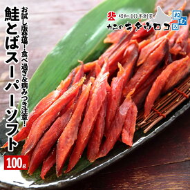鮭とば お試し版登場！ 鮭とば スーパーソフト 100g 1袋 北海道産 さけ サケ トバ さけとば 鮭トバ サケトバ つまみ おつまみ 酒の肴 珍味 父の日 pup1020