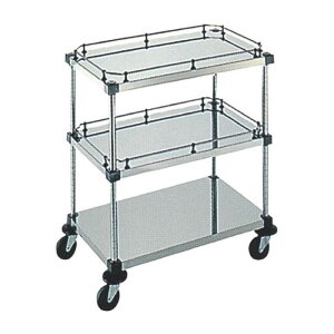 弁慶シェルフワゴン 3段 4-3-GB-2B-9 ご飯 キッチン用品 シンプル ステンレス製 日本製