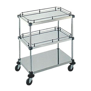 弁慶シェルフワゴン 3段 6-3-GB-2B-9 ご飯 キッチン用品 シンプル ステンレス製 日本製