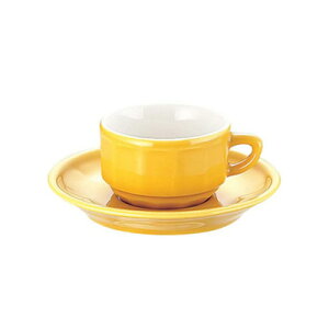 アピルコ フローラ モカカップ&ソーサー PTFL M FL(6客入) 100ml 【イエロー】