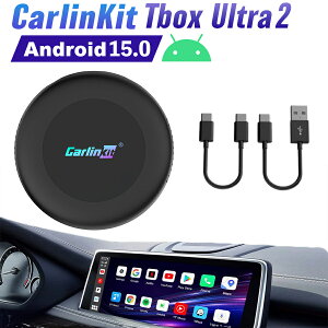�y���K�㗝�X�zCarlinKit Tbox Ultra2 Android 15.0 ���2���� �n���Y�t���[ ���C�����X 128GB CarPlay Android Auto�A�_�v�^�[ �J�[�I�[�f�B�I Android�V�X�e�� �����L��CarPlay�ԗ���p 4G-LTE GPS���� �J�[�v���C Yo