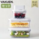 【公式】【セット販売】VAKUEN 真空保存容器 電動 強力密閉 鮮度長持ち コンテナ タッパー キャニスター BPAフリー 電…