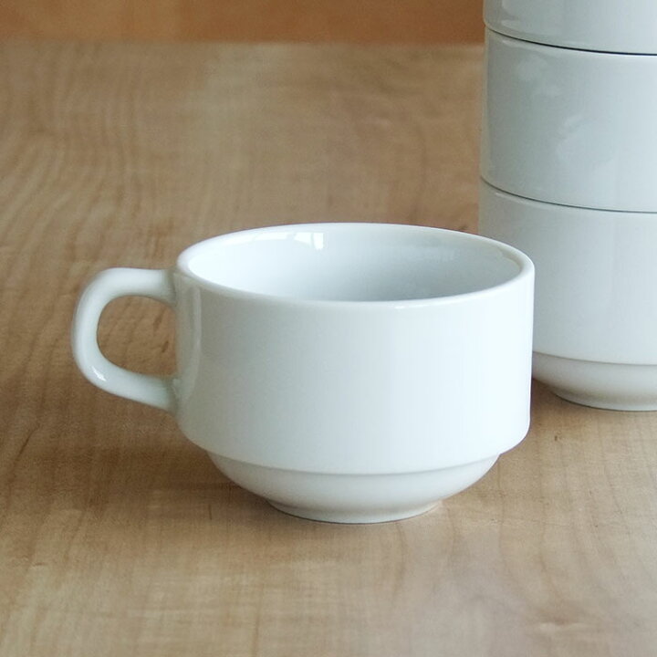 楽天市場 ベーシック スタッキングカップ 0ml 白 コーヒーカップ スープカップ 陶器 業務用食器 みのさらら