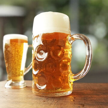 ビックなビールジョッキ1000ml/ガラス食器/ビールジョッキ特大/メガジョッキ/ビールグラス/ビールジョッキ1リットル/イタリア製