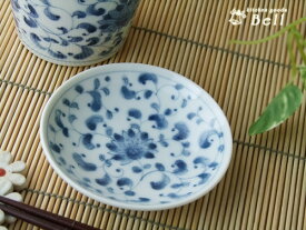 和食器 小皿 藍凛堂 あいりんどう 菊唐草 薬味皿 3.0皿 9.5cm 醤油皿 漬物皿 業務用食器
