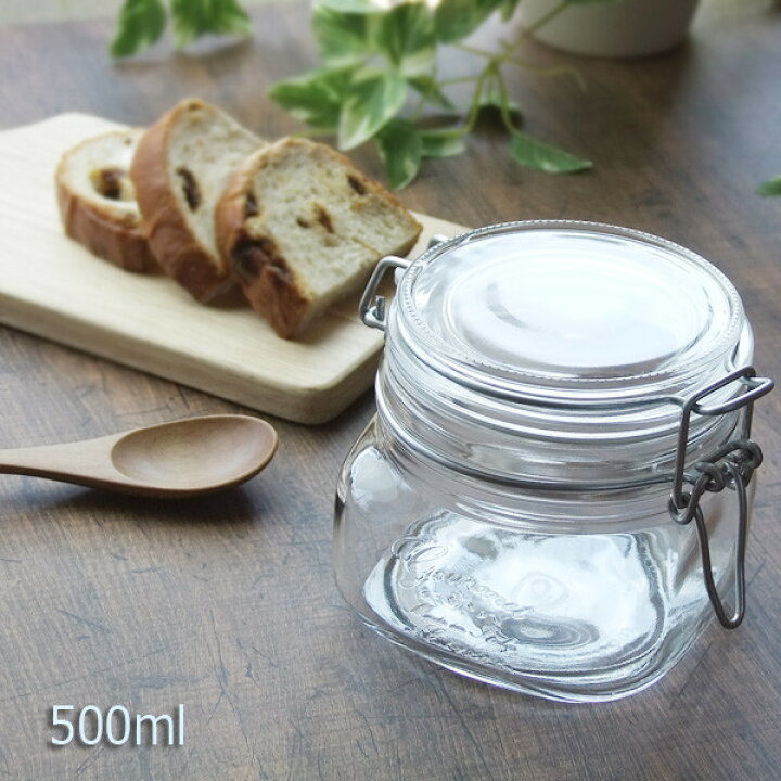 楽天市場 あす楽 ガラス 保存容器 フーディージャー 500ml Foodiejar Bor 角型 密封保存瓶 おしゃれ イタリア製 業務用食器 みのさらら