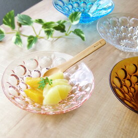 デザート皿 ガラス おしゃれ ピンク ボウル かき氷皿 サラダボウル フルーツ皿 庄内クラフト ガラス製器 日本製