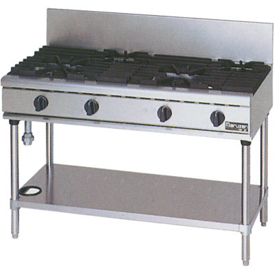 新品 マルゼン ガステーブル　NEWパワークックシリーズ幅1200mm RGT-1264D | 厨房機器キッチンキング