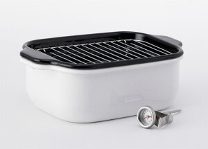 ホーロ天ぷら鍋 『角型天ぷら鍋ワイド』 富士ホーロー ガスおよびIH対応