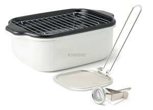 ホーロ天ぷら鍋 『角型天ぷら鍋ワイド フライヤーネット付き』 富士ホーロー ガスおよびIH対応