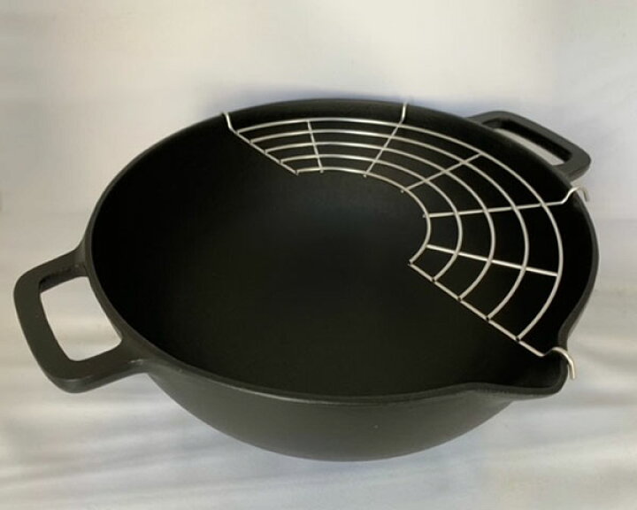 楽天市場】送料無料 南部鉄器 『天ぷら鍋 深型 24cm』 岩鋳 日本製 