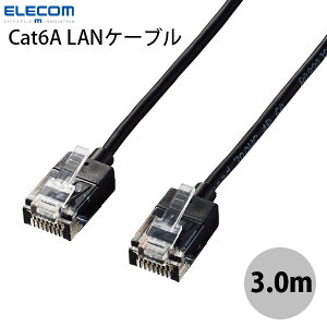 �G���R�� CAT6A �X�[�p�[�X���� LAN�P�[�u�� 3.0m �u���b�N # LD-GPASS/BK3 �G���R�� (�����P�[�u��)