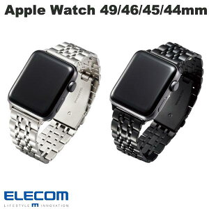 ELECOM �G���R�� Apple Watch 49 / 46 / 45 / 44mm Seven-Strand Style ���O�W���A���[�X�e�����X�o���h (�A�b�v���E�H�b�` �x���g �o���h)